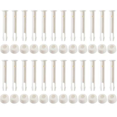 24PCS White ABS Pool Joint Pins 6cm 2.36in Cap Set Seals For Swimming Pool Reps