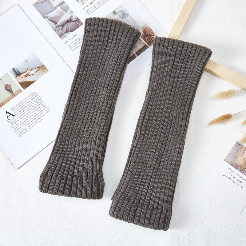 70cm Extra Long Thick Knitted Red Wool Leg Warmers for New Year and Christmas