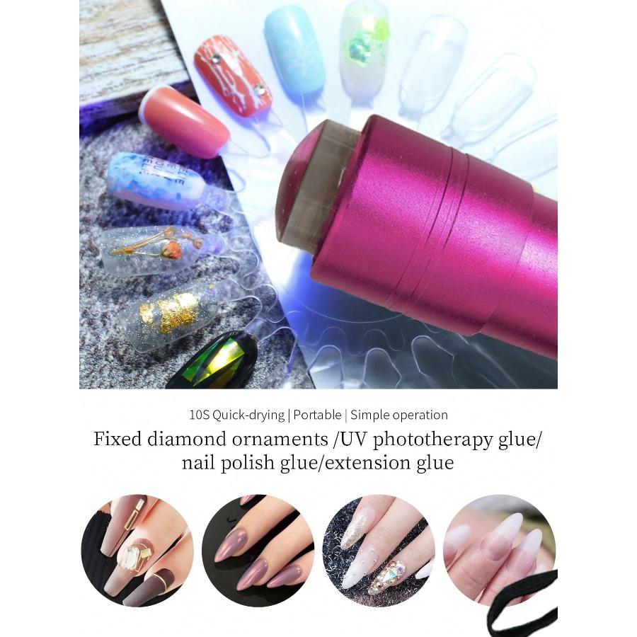 1/2pcs Silicone Press Nail Lamp Handheld Nail Art Drying Lamp with Silicone Stamper Mini Light Therapy Lamp Small and Portable