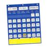 Calendar Pocket Chart for Kids Tags Card Homeschool Back Weekly with 89 Cards Wall