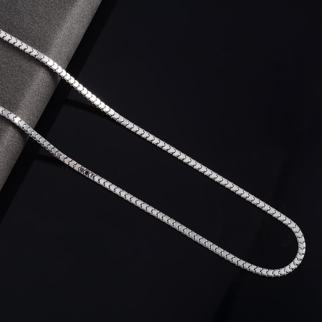 Herren Quadratische Kastenkette Edelstahl Lange Halskette für Frauen Damen Gold/Kupferfarben Choker am Hals Schmuckzubehör