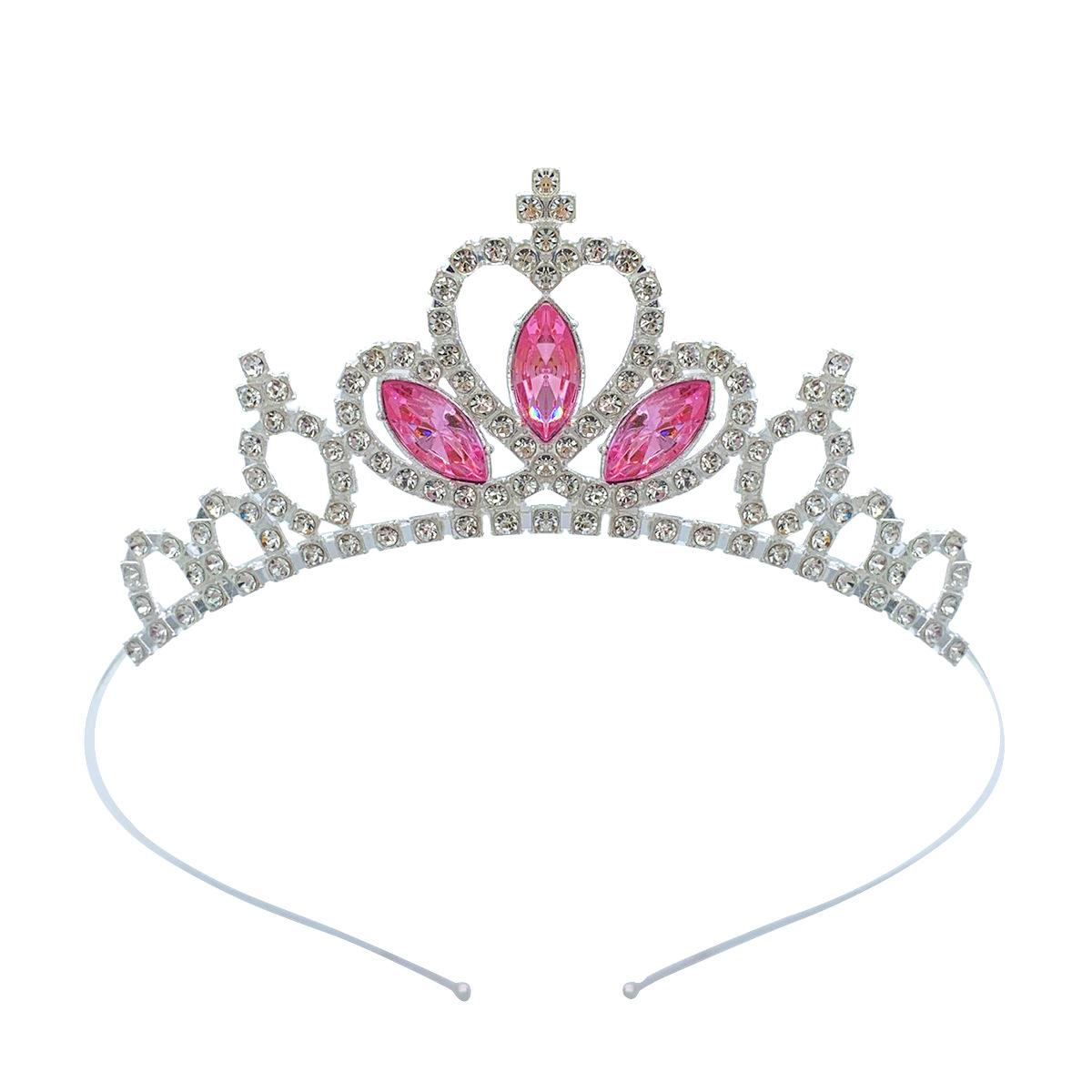 

Crown Bridal Headband Tiara Silver Accessory For Wedding Girls Costume XXS