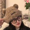 Prezenty Styl Koreański Niedźwiedź Pluszowa Czapka Wiatroszczelna Miękki Pluszowy Sweter Czapki Utrzymujące Ciepło Pogrubiony Ochronnik Uszu Czapka Jesień i Zima