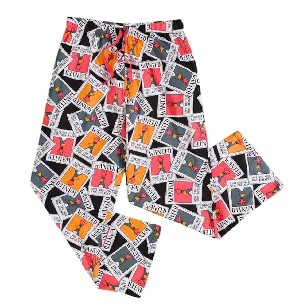 Wallace and Gromit Men's Wanted Poster Feathers McGraw Lounge Pants