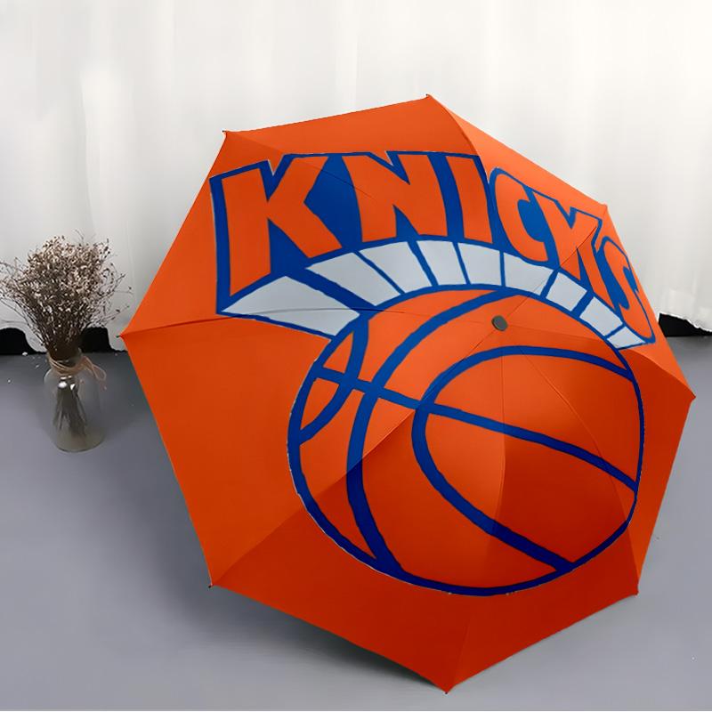 1pc New York Knicks Umbrella, Sun Protection, And UV Shielding. It Has Eight Sturdy Ribs for Outdoor Use And Perfect As a Holiday Gift