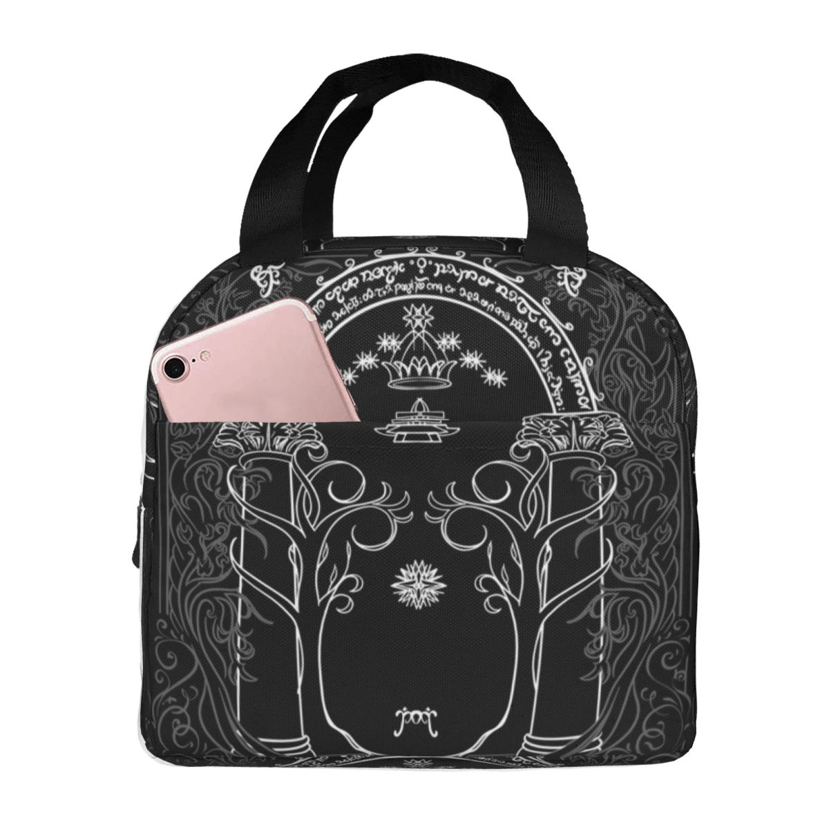 Mountain Door In The Style Of J.R.R.Tolkien Insulated Lunch Bag for Women Office Cooler Thermal Food Box Tote Lunch Boxes One Size