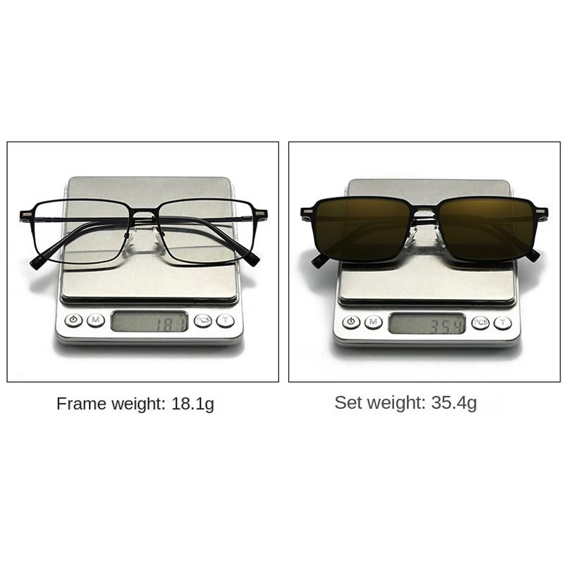 Myopia Multifunctional Sunglasses Polarized Plate -0.5 To -6.0 Magnetic Clip Shortsighted Blue Light Blocking Lenses