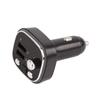 Car Bluetooth Player 2 USB Ports Charger 7 Color Lights FM Transmitter For Hands Free Calling Silver