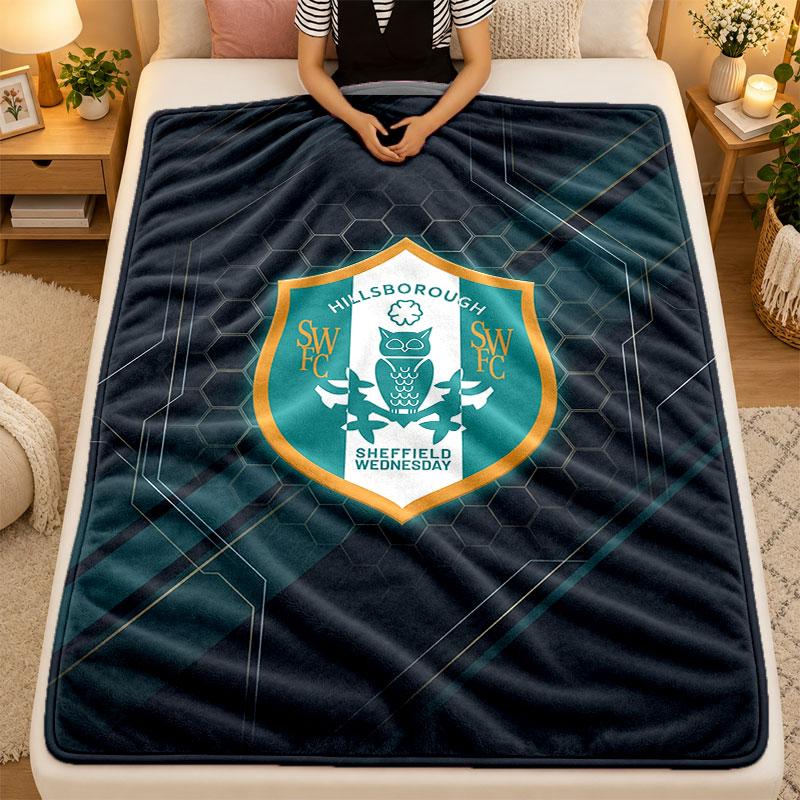 Flannel BlanketSheffield Wednesday Warm Soft Throw Blanket for Indoor Sofa Bed Living Room Use