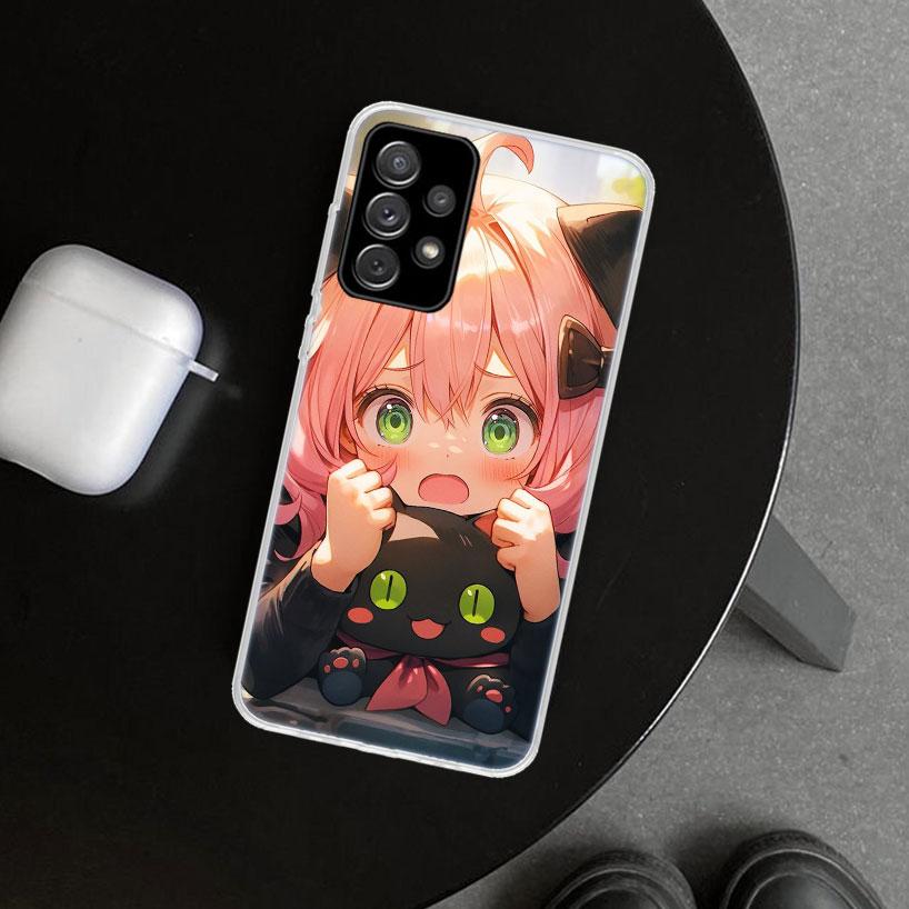 Carcasă Telefon S-Spy Family Anya pentru Samsung Galaxy A12 A22 A32 A52 A72 A02S A51 A50S A31 A20S A10S Note 20 Ultra 10 Plus Gala
