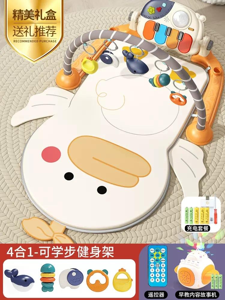 

Коврик для пианино для новорожденных, многофункциональная стойка для фитнеса, музыкальная игрушка, ходунки, тележка, два в одном снег