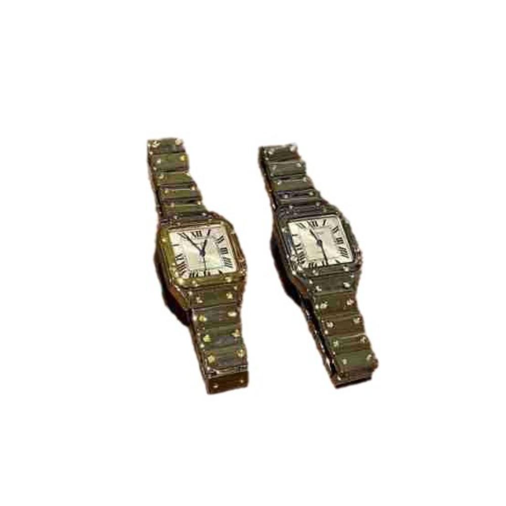 Dames Juwelenhorloge Vierkant Romeins Wijzerplaat Casual Stalen Band Horloge