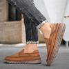 38-46 Men's Handmade Leather Shoes Casual Loafers Slip On Leather Flats Outdoor Walking Shoes