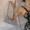 Rhinestone Crossbody Bag For Women Silver Clutch Bag Evening Handbag Purse Sparkly Rhinestone Purses Diamante Clutch Bag For Party Bridal Night Bagrhi