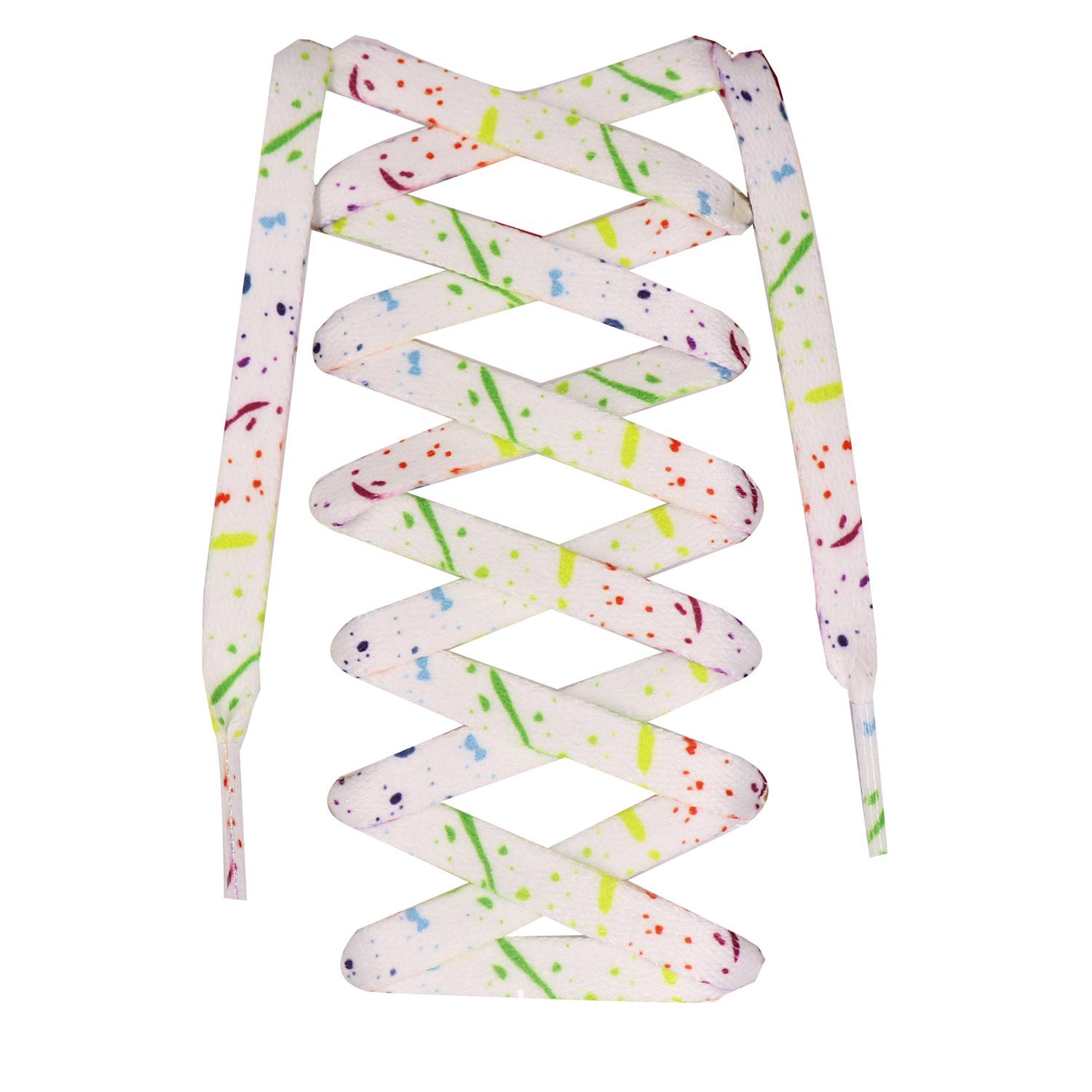 Double-Sided Printed Colorful Non-Slip Flat Shoelaces 120cm