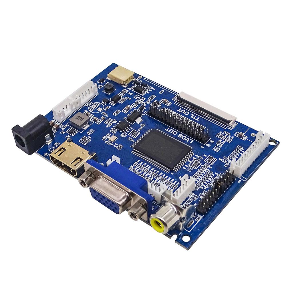 Πλακέτα Ελεγκτή Οθόνης LCD TTL LVDS HDMI VGA 2AV 50PIN για AT070TN90 92 94 Υποστήριξη Αυτόματης VS-TY2662-V1
