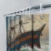 3D Printed Shower Curtain With Ship Artwork Perfect For Bathrooms
