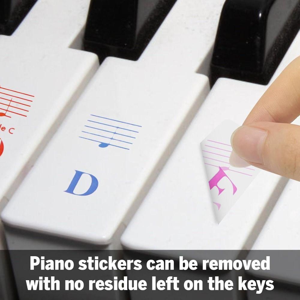 Removable Piano Key Decal Musical Supplies Keyboard Note Sticker Piano Training Stickers