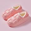 Pantoufles d'hiver chaudes pour femmes, décontractées, antidérapantes, à plateforme plate, pour la maison, imperméables, chaussures antidérapantes, diapositives épaisses en peluche pour hommes