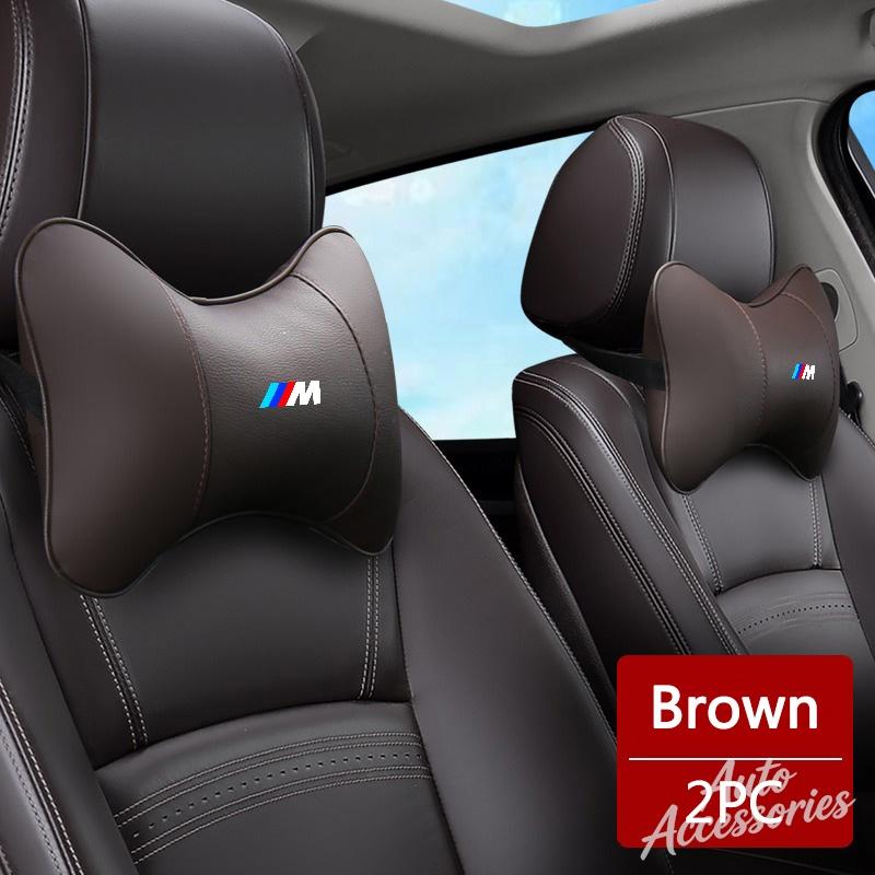 ZFAL7 Car Seat Neck Pillow Headrest Rest Cushion Leather Accessories For BMW M Power Performance M3 M5 X1 X3 X5 X6 E46 E39 E36 sticker