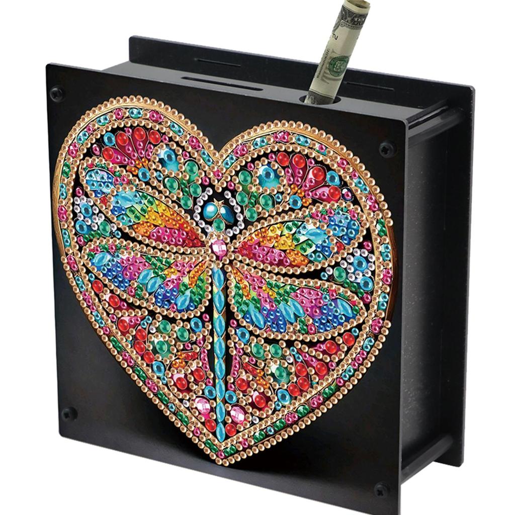 Rhinestones Desktop Ornaments Cat Table Top Diamond Painting Money Box Diamond Painting Change Holder Case Decors for Home Decor