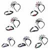 Mesh Halloween Headband Ruffles Spider Web Hairband Creative Hairband Necklace Set  Boys/Girls
