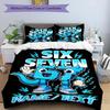 3PC Custom Name Blue Dino Power Bedding Set Printed Bedding Set Duvet Cover Closure Includes 1 Duvet Cover & 86 Pillowcases for Bedroom