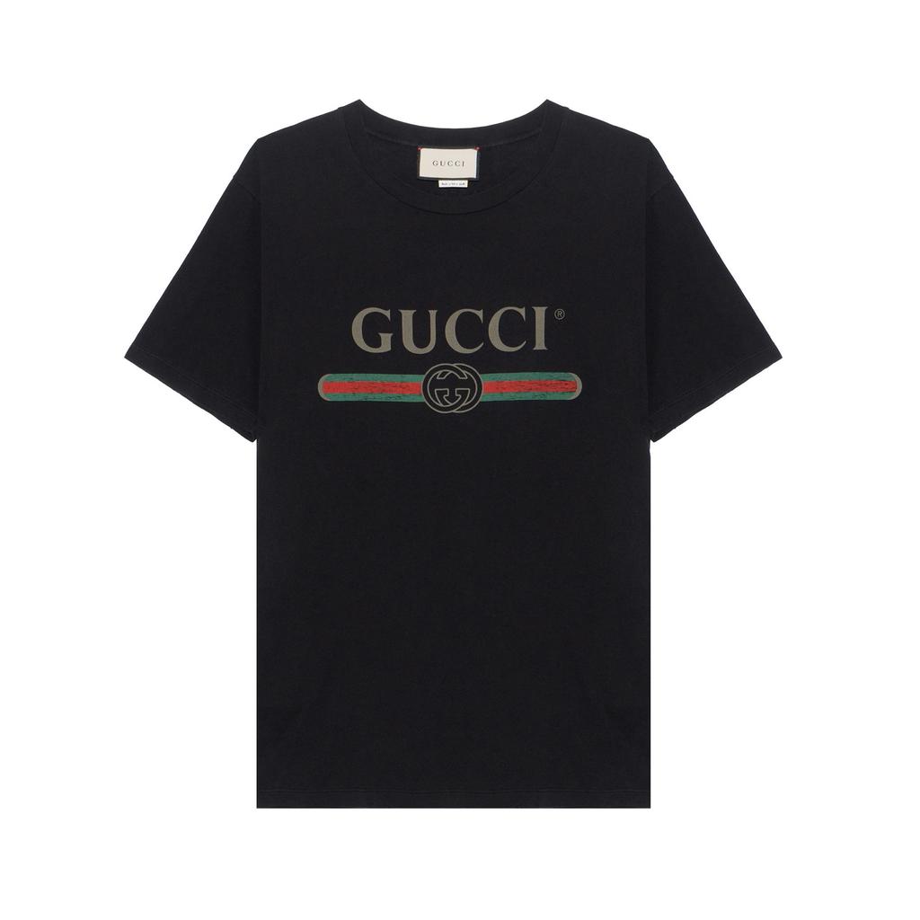 Gucci Interlocking G Cotton T-shirt Black 457095-X5L89-1948