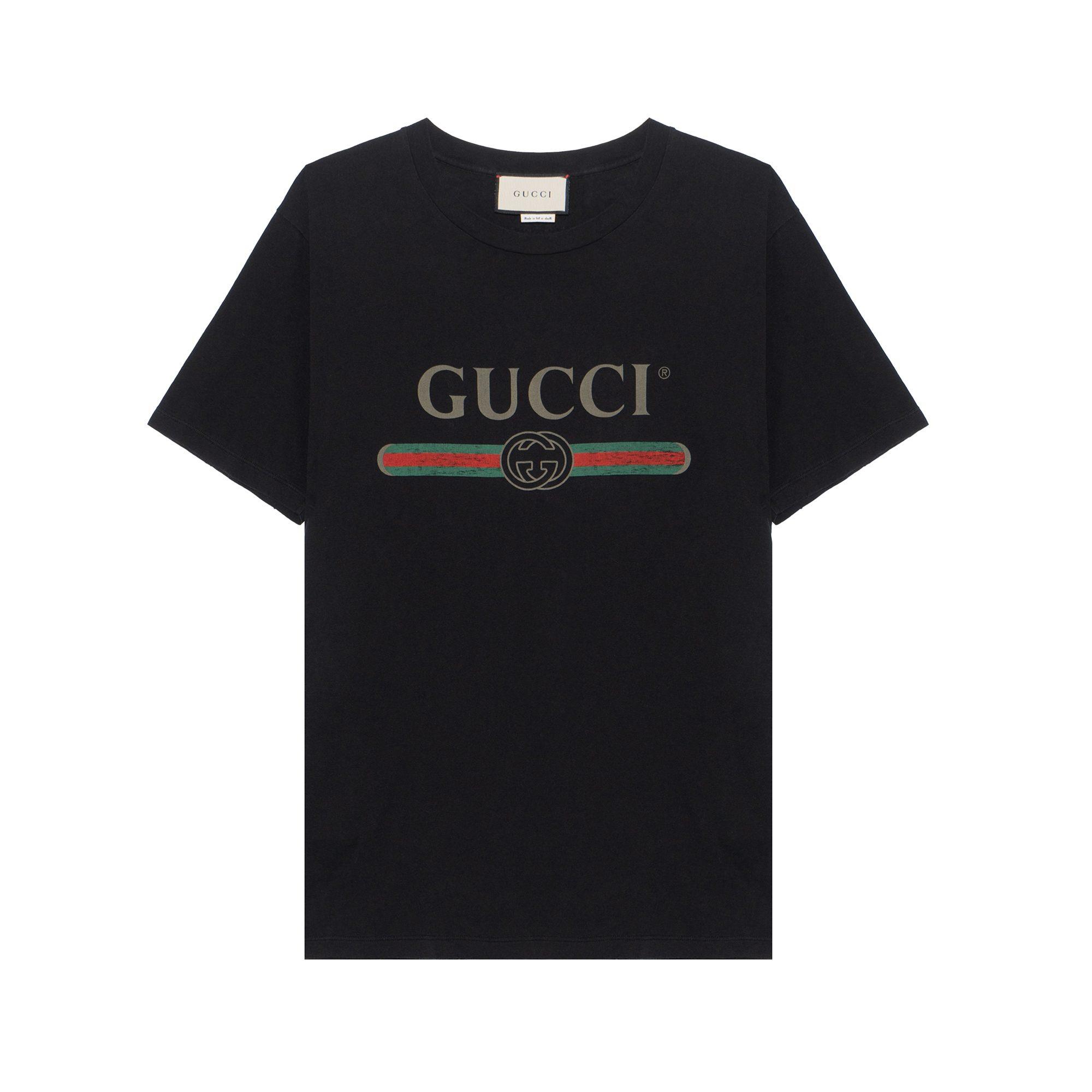 GUCCI Savienotie G Kokvilnas T-krekls Melns