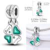 Copper America Christmas Charms Beads Heart Lover Pendants Fit Original Pandora Bracelet Diy Jewelry Gift Making