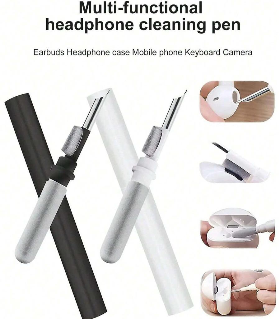 Penna per la Pulizia degli Auricolari Bluetooth Pulitore Multifunzione a Spazzola per Auricolari Telefono Schermo PC Tastiera Custodia Auricolari Strumenti di Pulizia