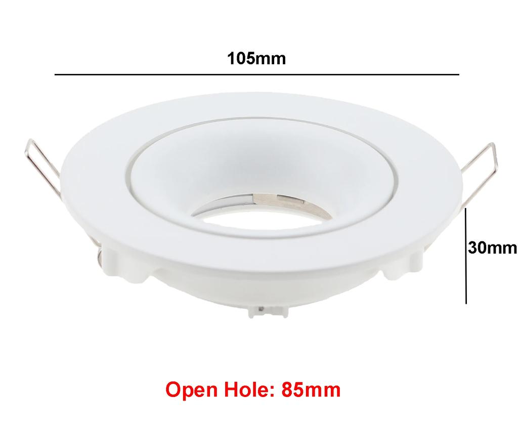 LED Downlight Recessed Ceiling Downlight  Socket Holder Dimmable Downlight LED Spot Light Spot Round Metal Satin GU5.3 GU10 MR16