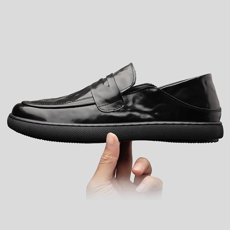 Solid Color Business Casual Shoes for Men Spring Autumn Fashion Leather Shoes Male Soft Sole New Designer Loafers Man