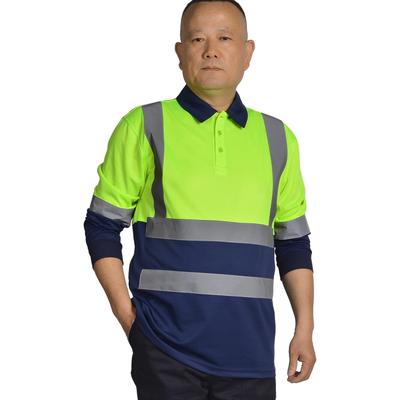 Reflective Quick-Dry Polo Shirt for Night Construction with Custom Logo