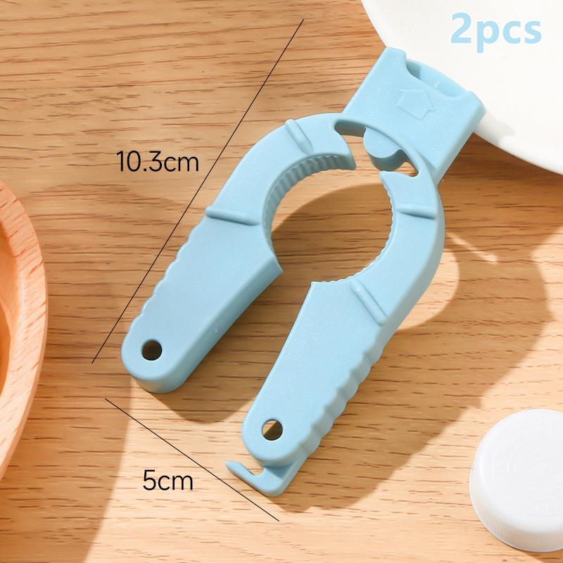 2Pcs Multi Bottle Opener Plastic Can Opener Water Bottle Gripper Jar Lid Remover Pull Tab Soup Outdoor Tableware