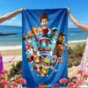 Asciugamano da Spiaggia con Stampa PAW Patrol, Asciugamano da Spiaggia Versatile Leggero Assorbente per Piscina Surf Yoga Bagno, Regalo Perfetto per Compleanno e Vacanze