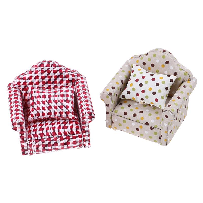 1Pc 1:12 Mini Dolls Dollhouse Furniture Chair Sofa Furniture For Doll House Toy