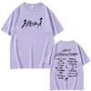 Singer Mora Lo Mismo De Siempre Album Letter Graphic T Shirt Men Women Fashion Harajuku T-Shirt Summer O-Neck Casual Cotton Tees