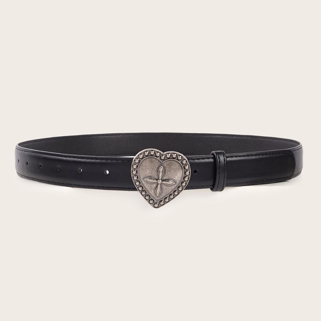 Ladies' Metal Heart Buckle Belt Versatile Belt Decoration