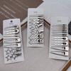 Silver Spicy Girl Hair Clips: Metal Bobby Pin Set for Side Bangs and Celebrity Style