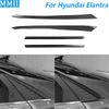 For Hyundai Elantra CN7 2021-2026 Carbon Fiber External Rear Door D-pillar Triangle Panel Trim Strips Car Accessories Sticker