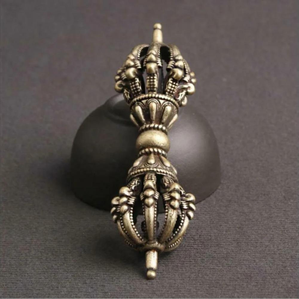 1 Stück Vintage Kupfer Feng Shui Ornament Religiöse Sammlung Buddha Instrument Heimdekorationen Antike Messing Schreibtischdeko