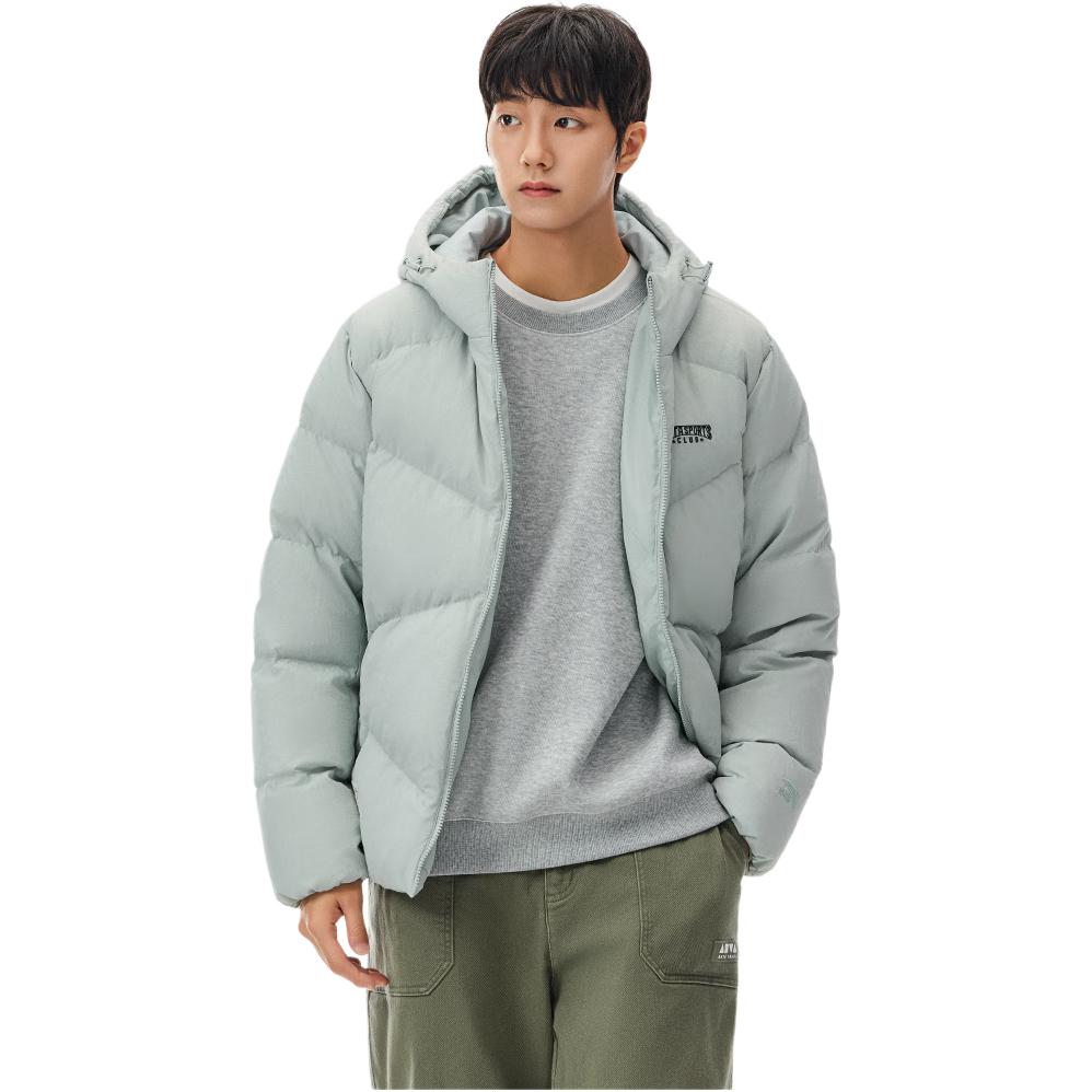Anta Training Series Colorful Down Jacket Sports Retro Waterproof Men Jacket Forest-Mist-Green 152548919N-4