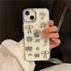Transparent Epoxy Mobile Phone Case For Apple 17Promax Internet Celebrity Apple 14 Electroplating Line Bow 13