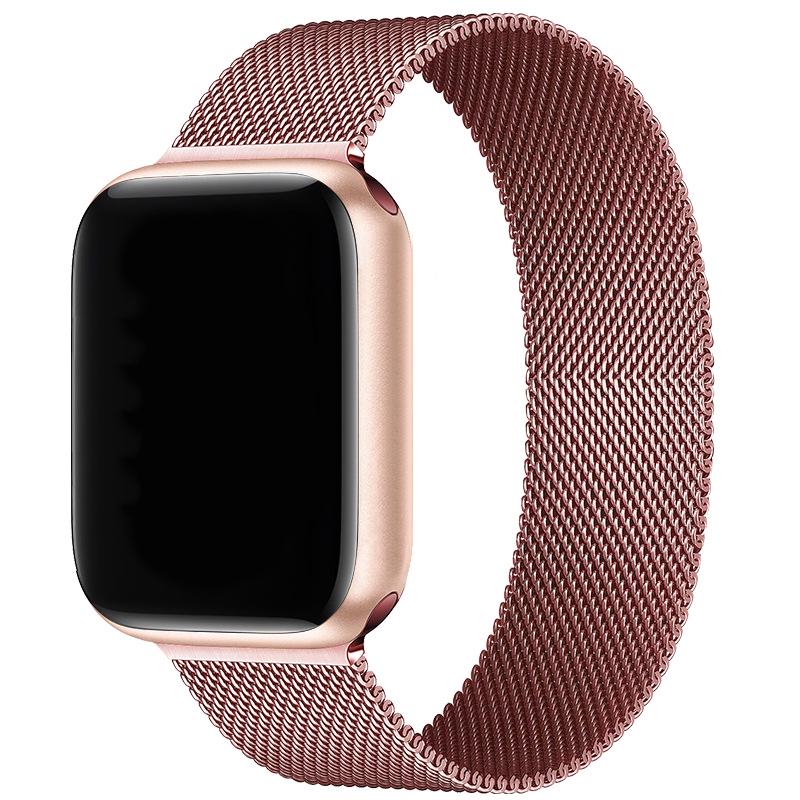 Compatibil cu Apple Watch S10 Brățară Magnetică din Oțel Milanese pentru iWatch 5-9 SE.