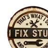 Metal Decorative Tag Vintage Garage Sign with Wrench Design Large Retro Distressed Wall Art for Bar Counters Tool Corners Man Cave Workshop Decor
