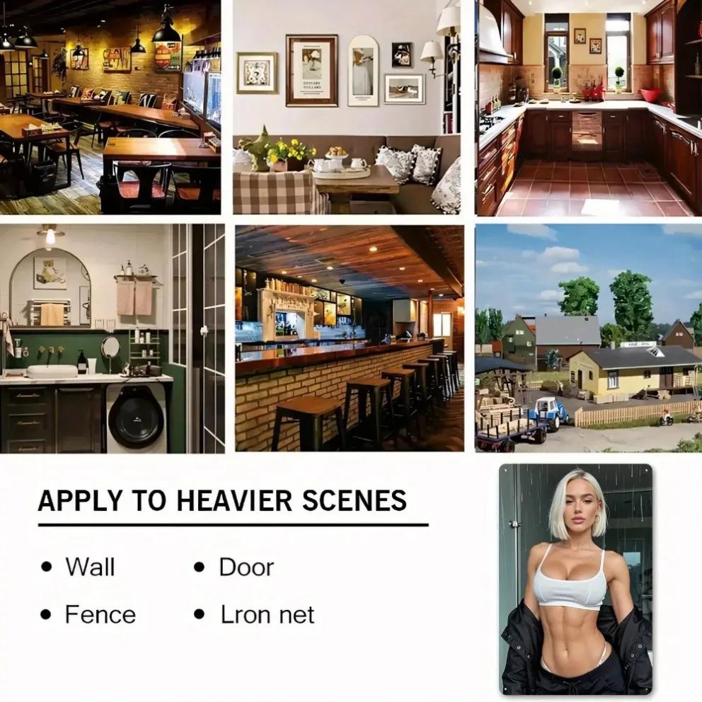 Bohemian Retro 2D Flat Aluminum Wall Art Abstract Body Decor Lightweight Home