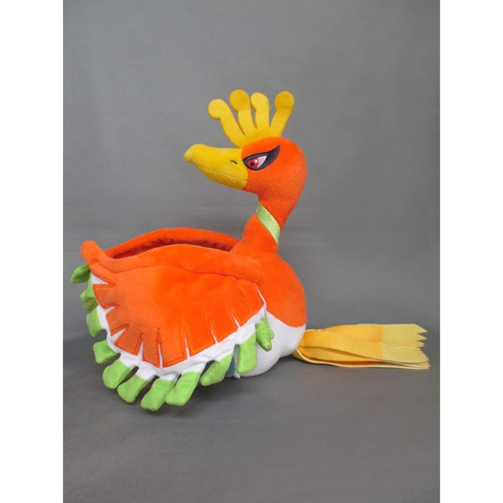 Sanei Boeki Pokemon All Star Collection Ho-Oh Plush Toy 14x14x21cm Soft Stuffed Animal