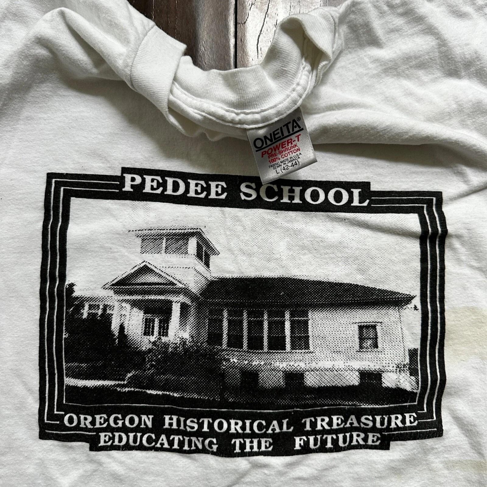 Oneita PDX Portland Oregon Vintage T Shirt Single Stitch Pedee School USA 4XL