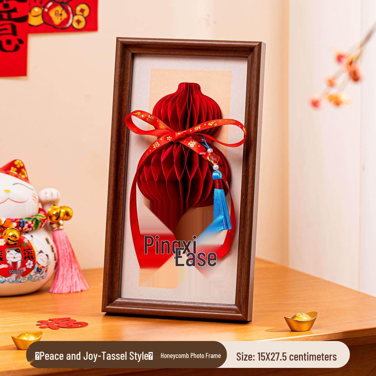 

2026 Year of the Horse 3D Fu Character Photo Frame for Lunar New Year Decoration